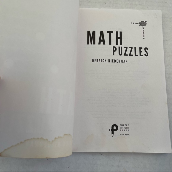Brain Aerobics Math Puzzles Paperback By Derrick Niederman - Picture 2 of 7
